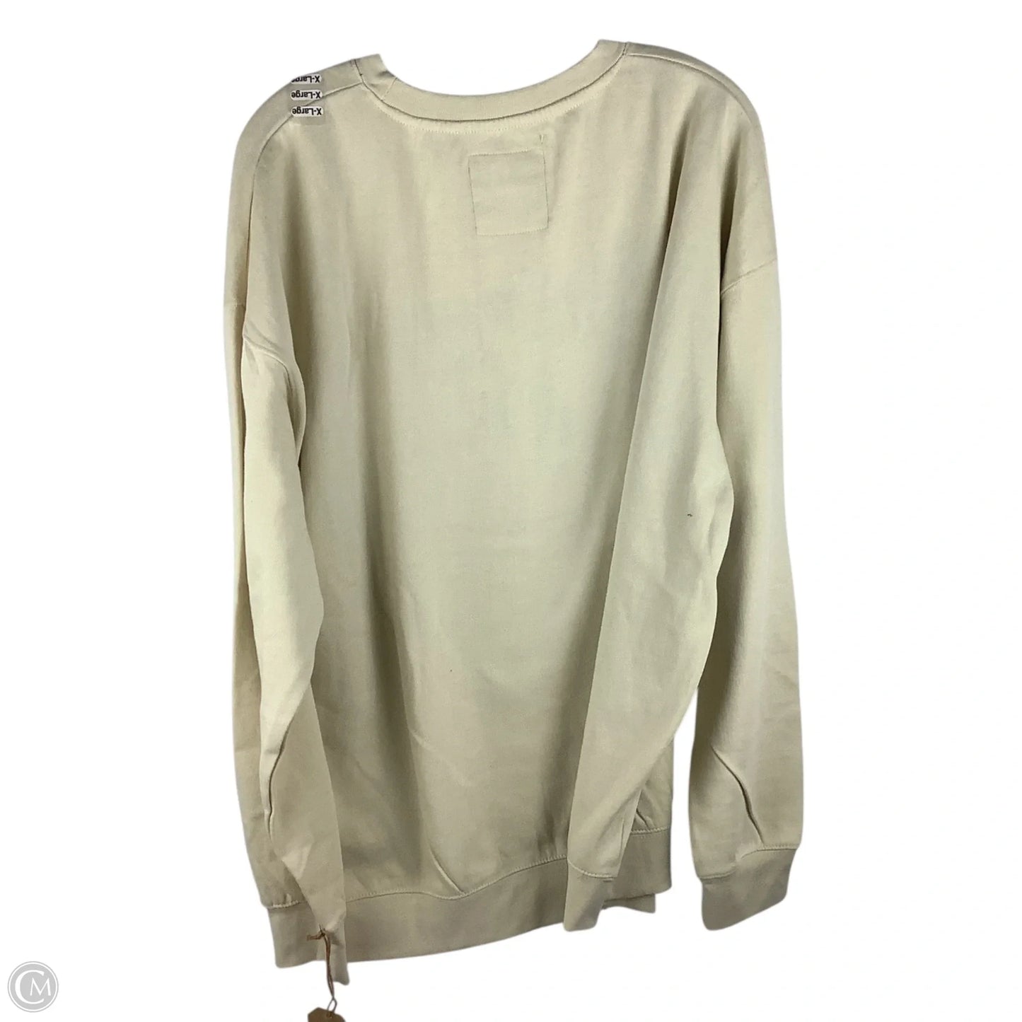 Sweatshirt Crewneck By Clothes Mentor In Beige, Size: Xl
