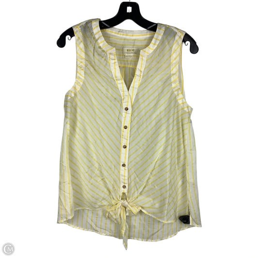Top Sleeveless By Maeve In Yellow, Size: 8