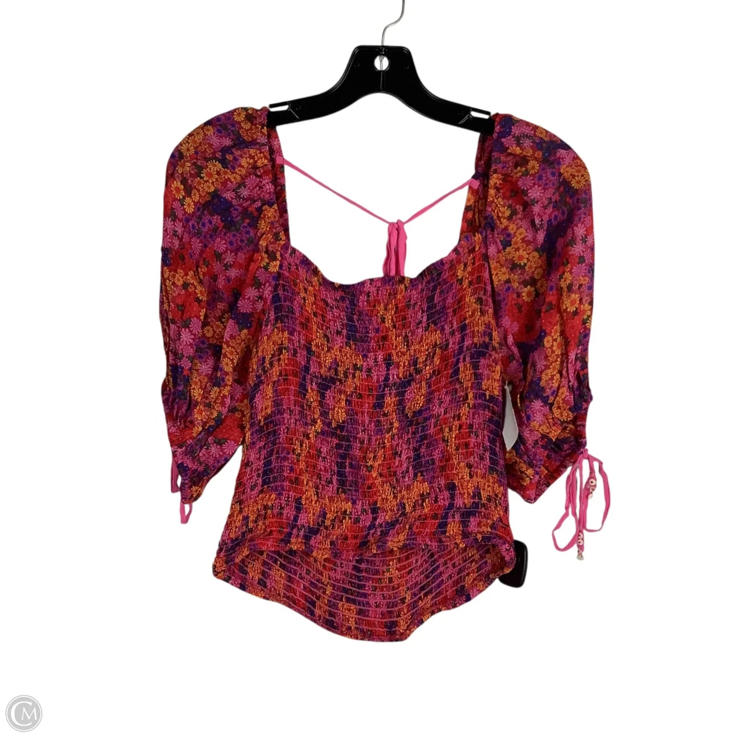 Top Short Sleeve By Free People In Pink, Size: S