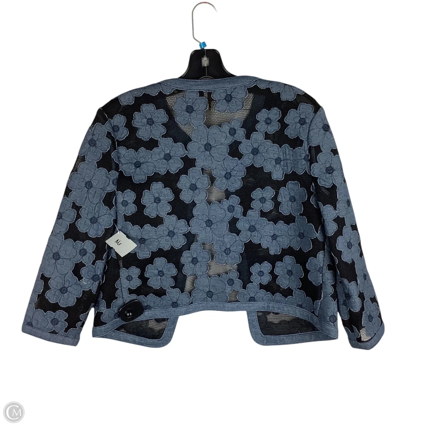 Sweater Cardigan By Anne Klein In Blue Denim, Size: 6