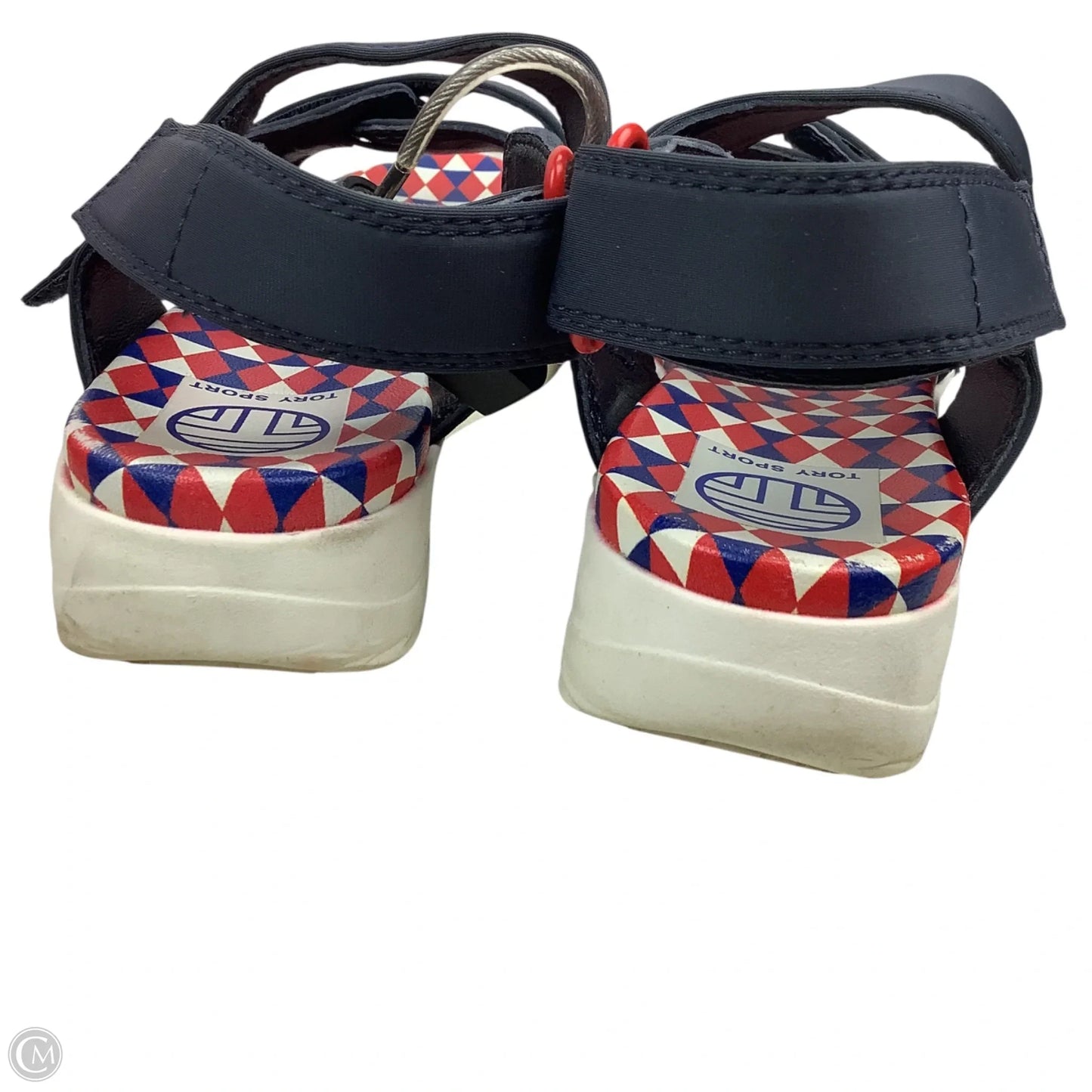 Sandals Designer By Tory Burch In Navy, Size: 7.5