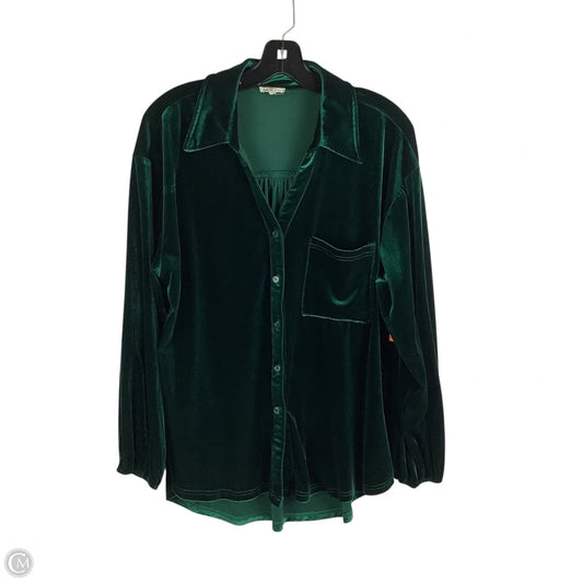 Top Long Sleeve By Jodifl In Green, Size: 1x