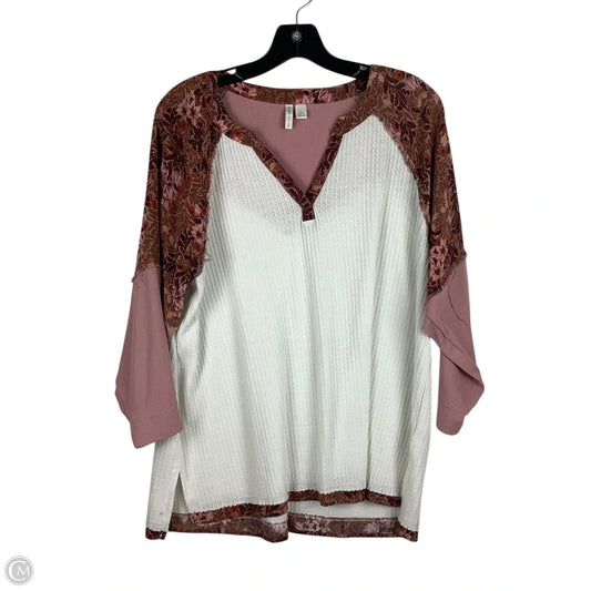Top Long Sleeve By Cato In Floral Print, Size: L