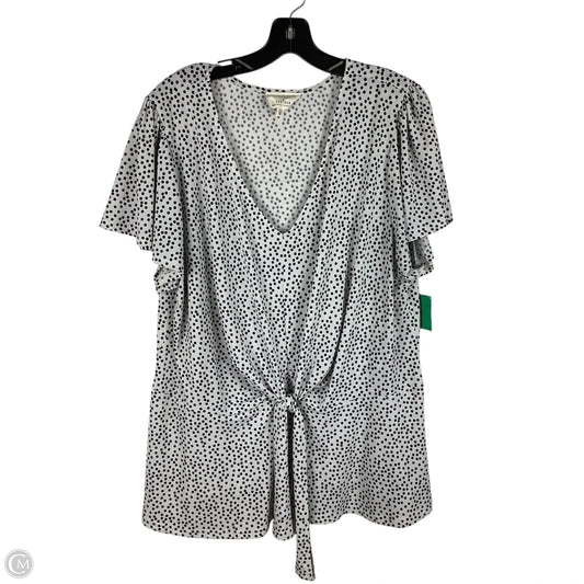 Top Short Sleeve By Clothes Mentor In Polkadot Pattern, Size: Xl