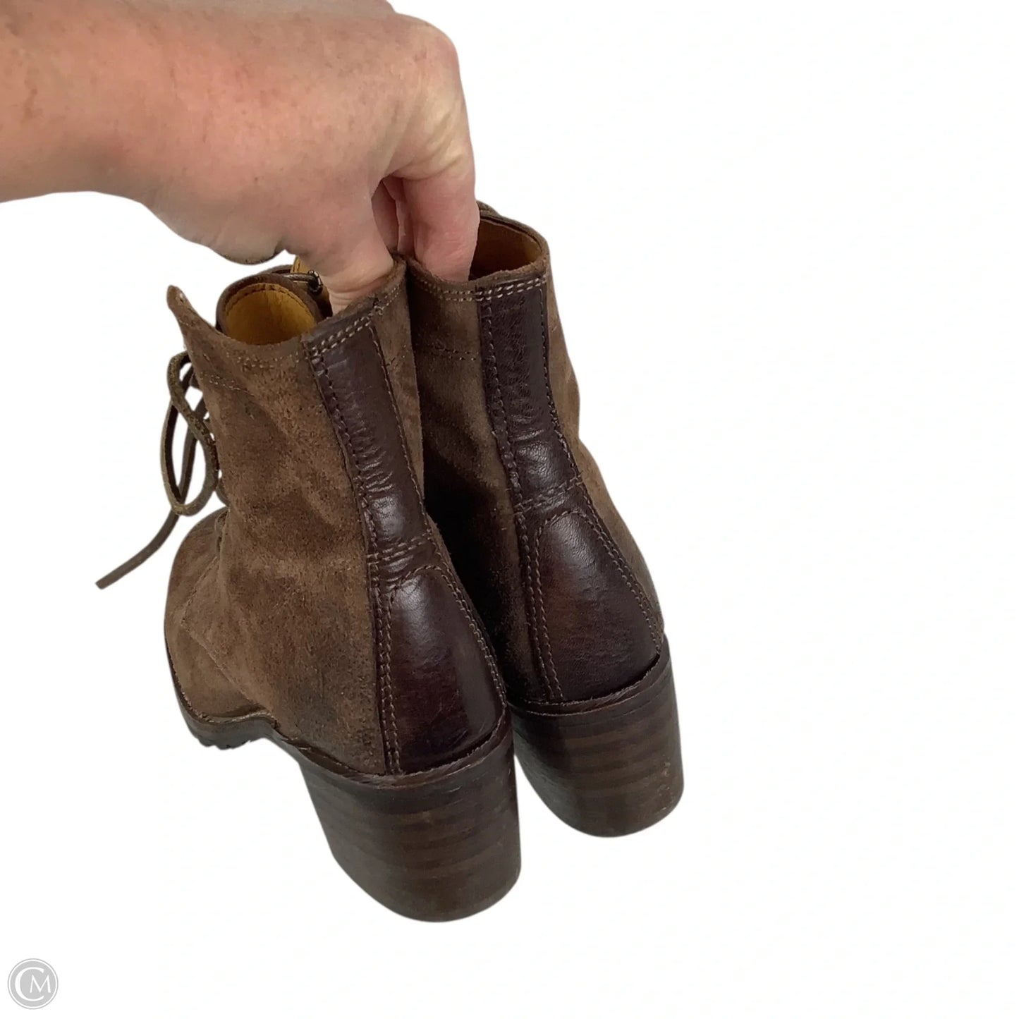 Boots Designer By Frye In Brown, Size: 6.5