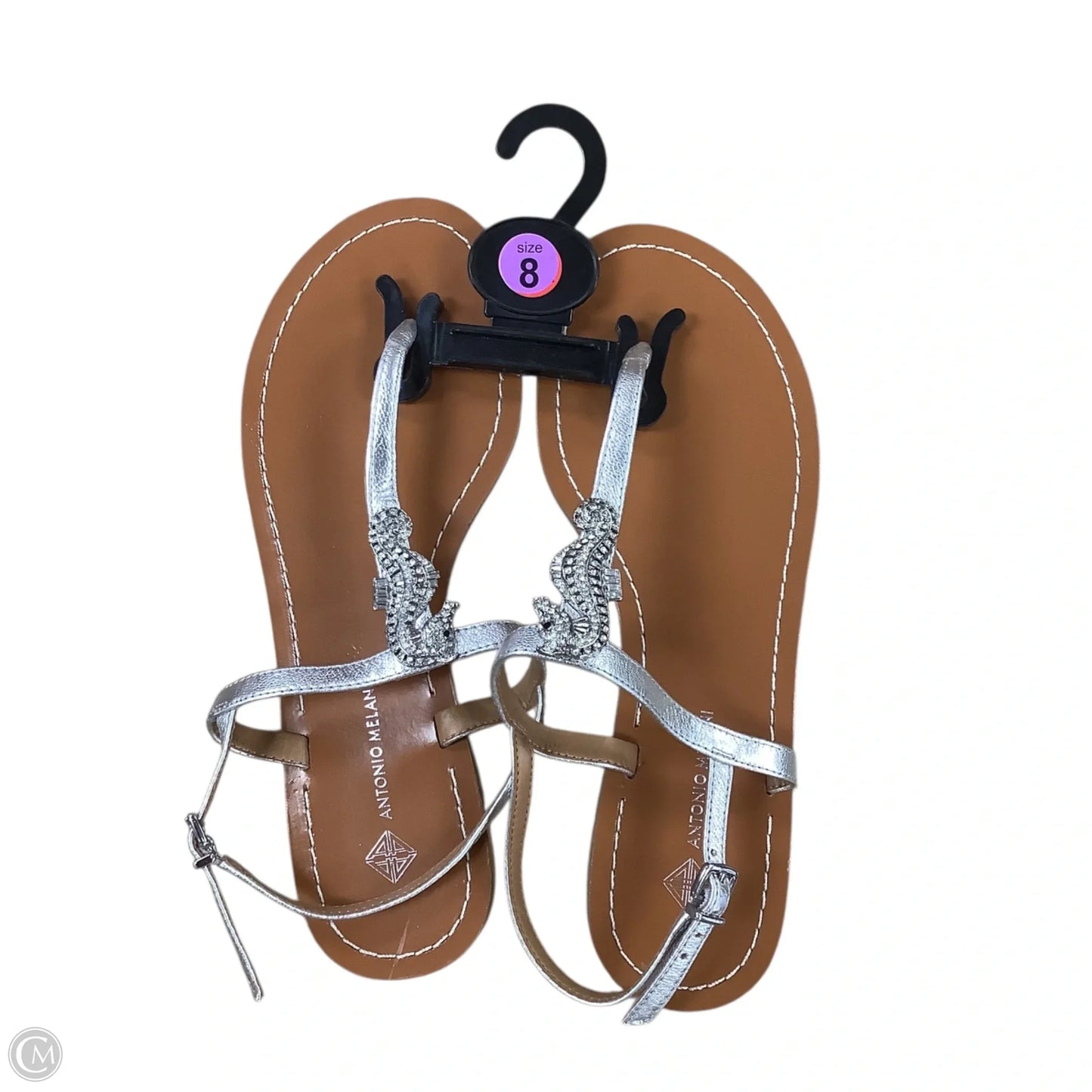 Sandals Flats By Antonio Melani In Silver, Size: 8