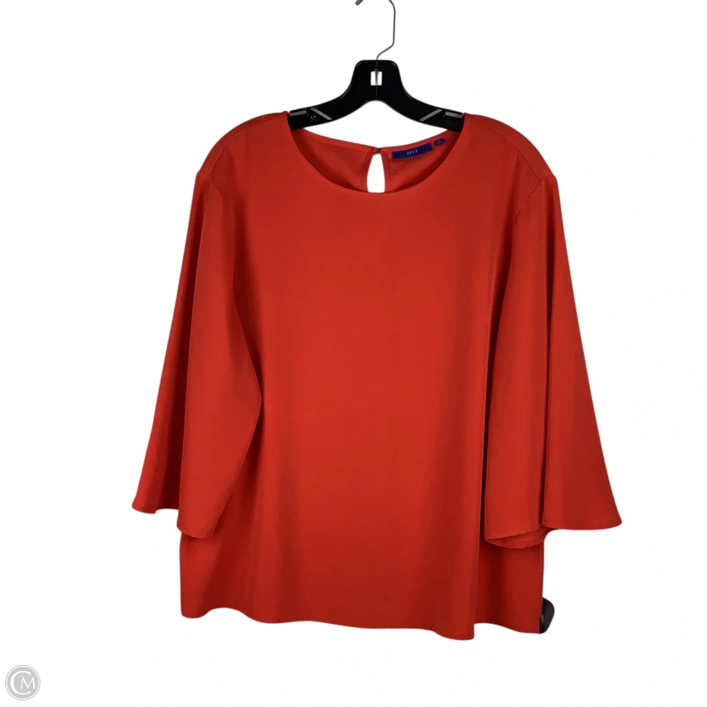 Top Long Sleeve By Apt 9 In Red, Size: L