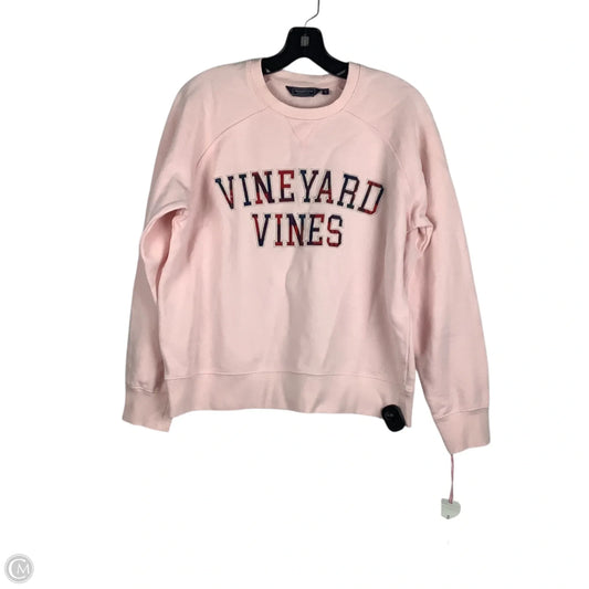 Sweatshirt Collar By Vineyard Vines In Pink, Size: S