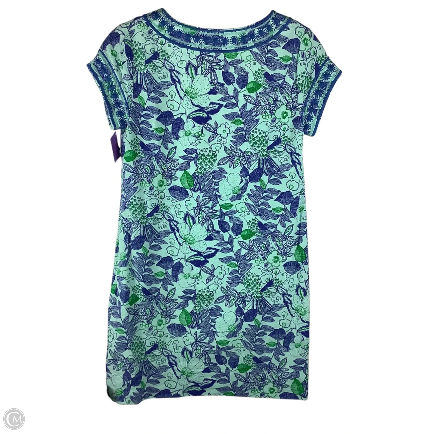 Dress Casual Midi By Vineyard Vines In Blue & Green, Size: Xs
