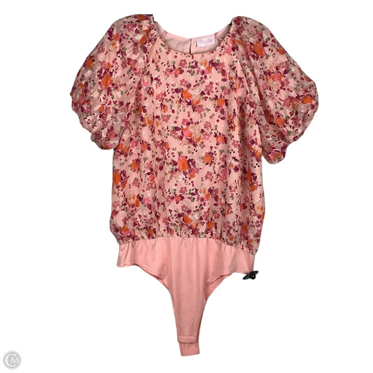 Bodysuit By Pink Lily In Pink, Size: L