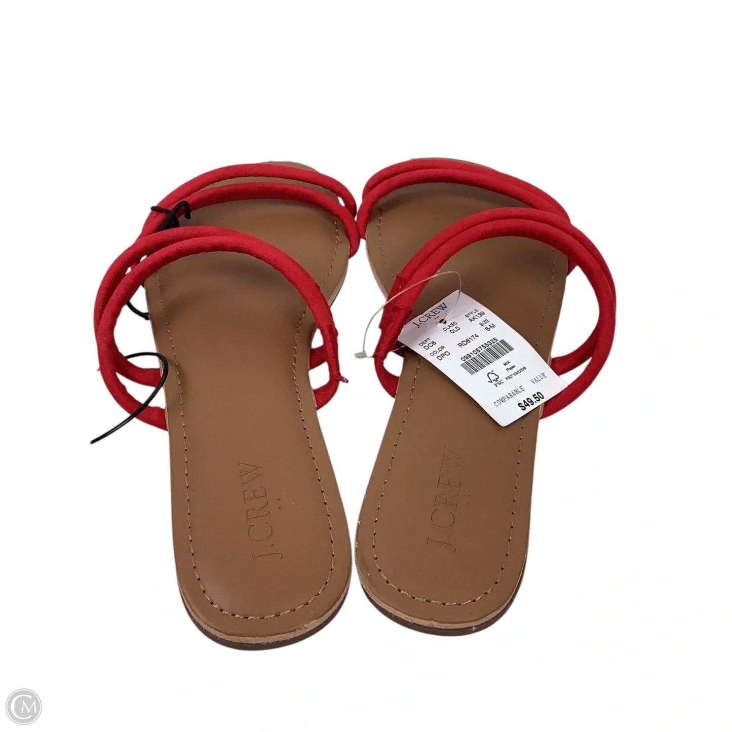Sandals Flats By J. Crew In Red, Size: 8