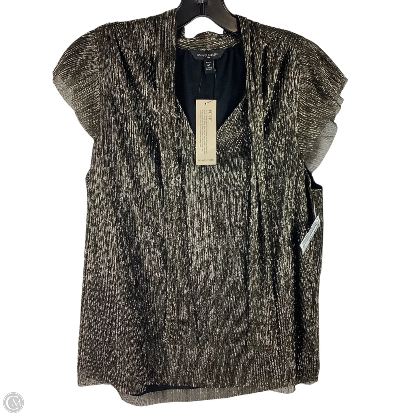 Top Sleeveless By Banana Republic In Gold, Size: M petite