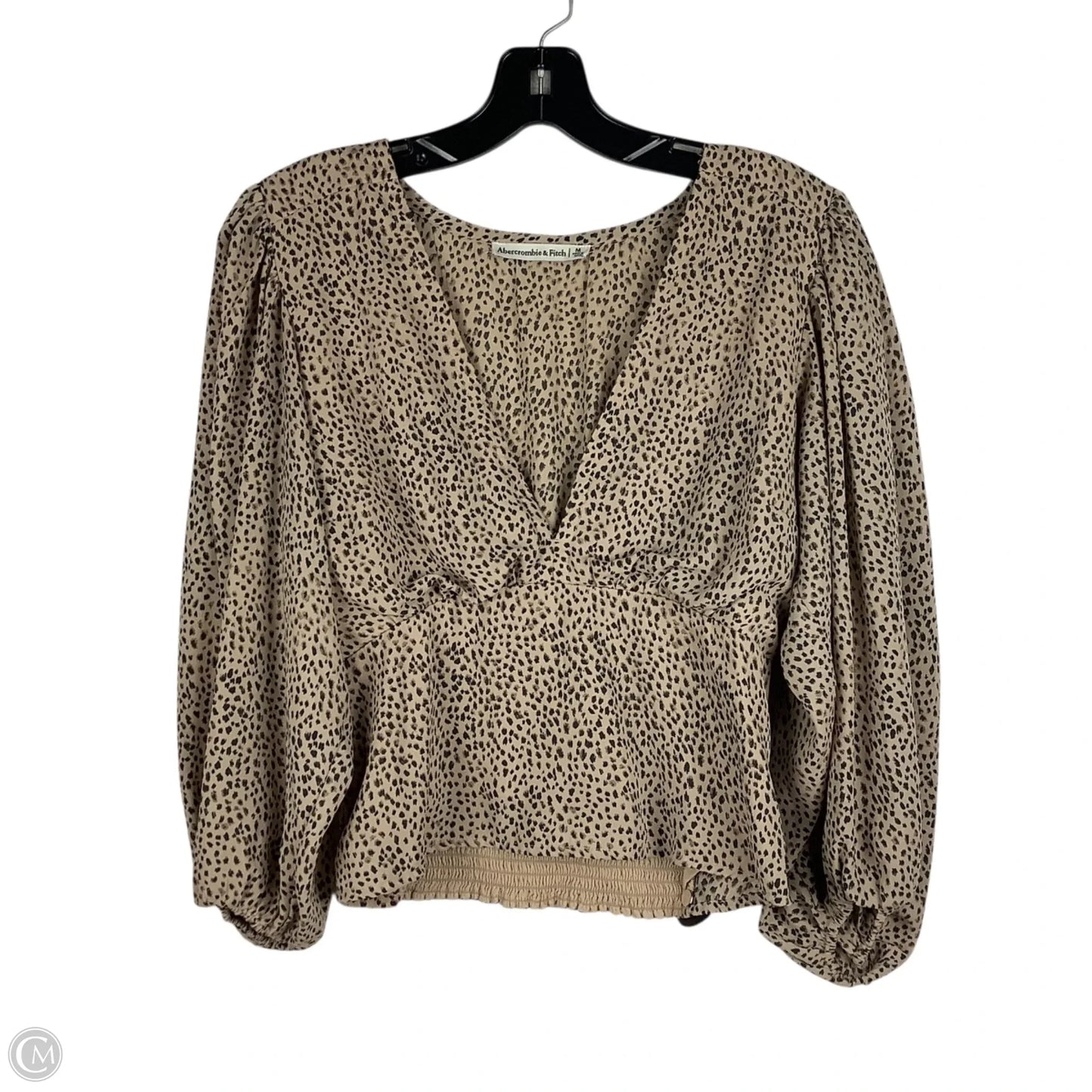 Top Long Sleeve By Abercrombie And Fitch In Animal Print, Size: M