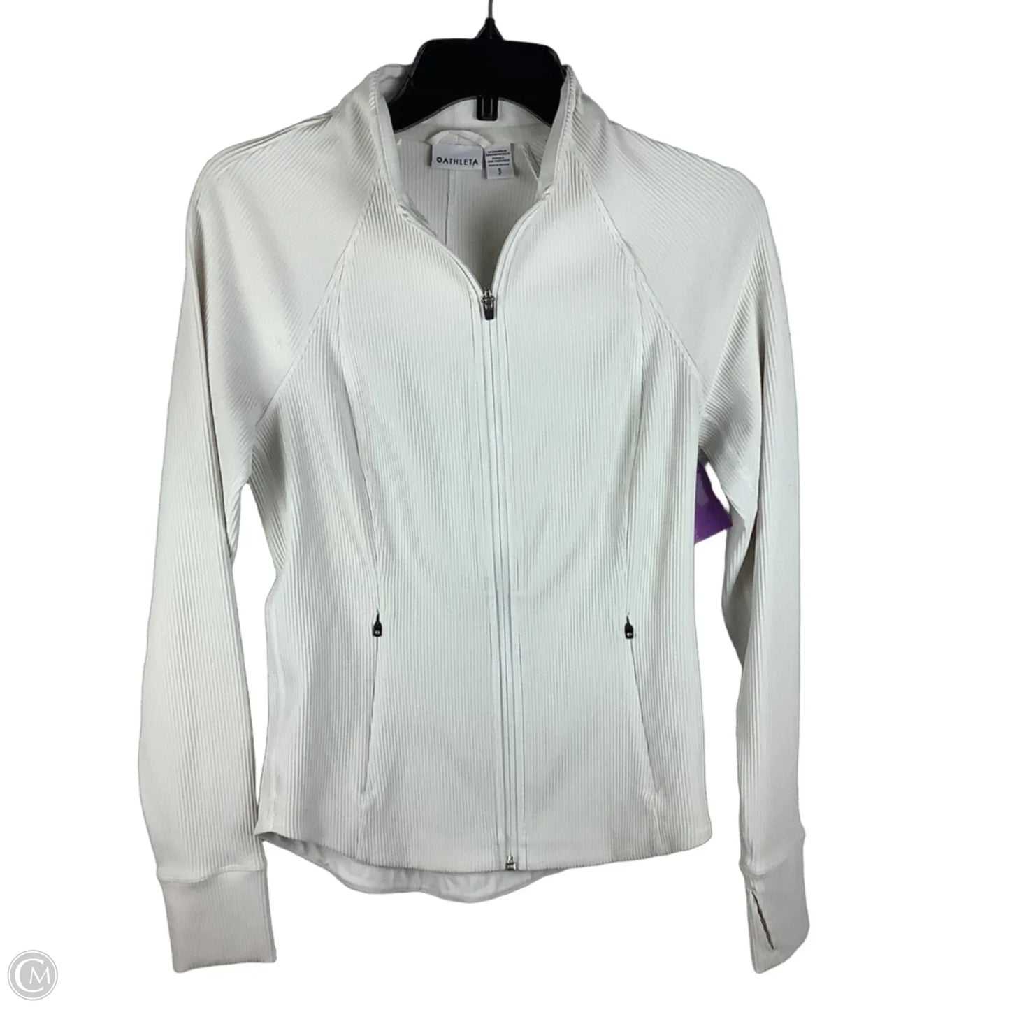 Athletic Jacket By Athleta In White, Size: S