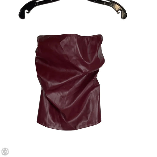 Top Sleeveless By Blue Blush In Maroon, Size: S