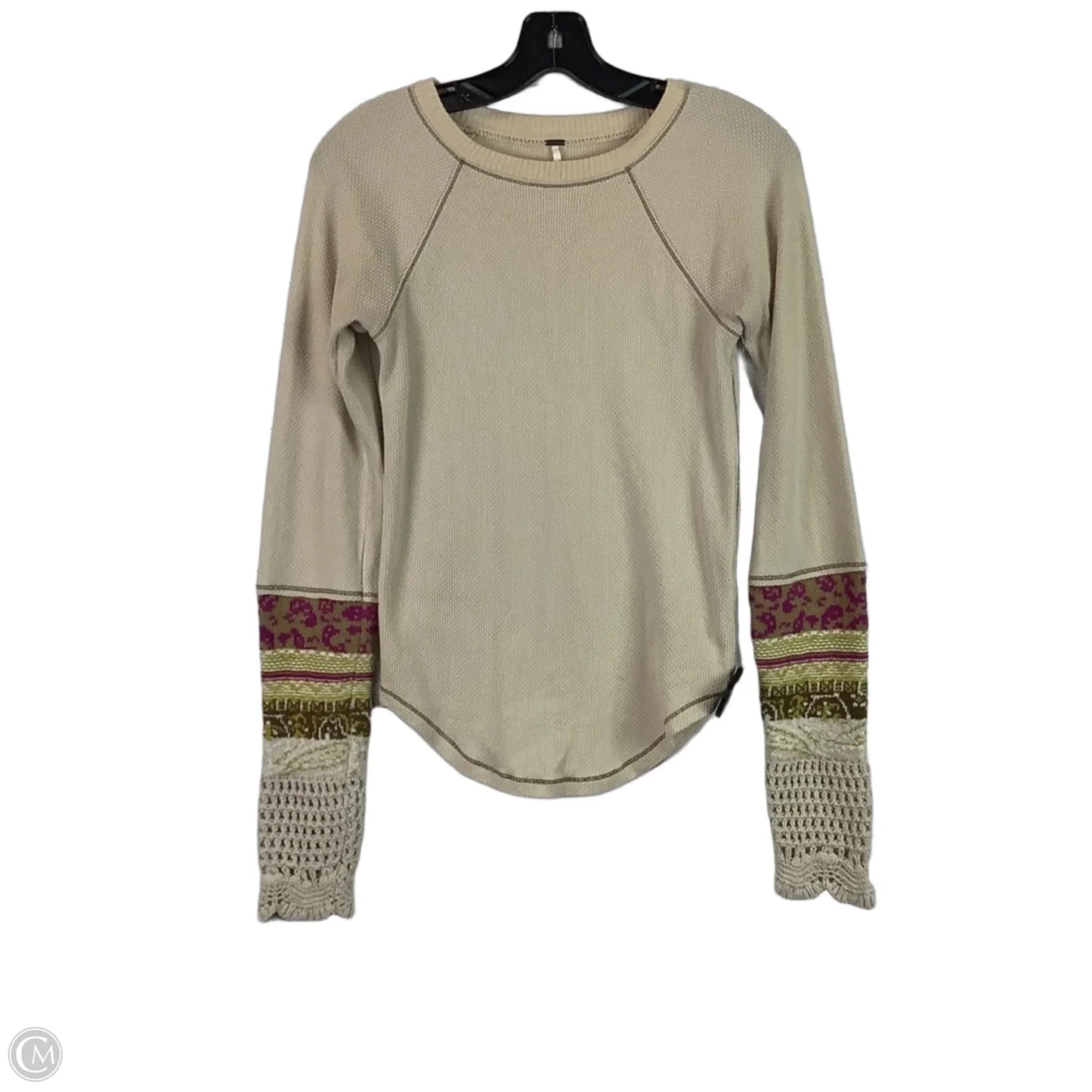 Top Long Sleeve By Free People In Tan, Size: M