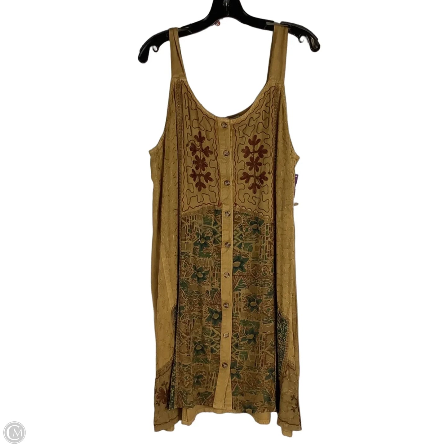 Dress Casual Midi By Clothes Mentor In Yellow, Size: OS
