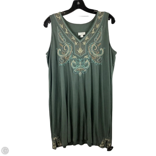 Dress Casual Midi By J. Jill In Green, Size: L