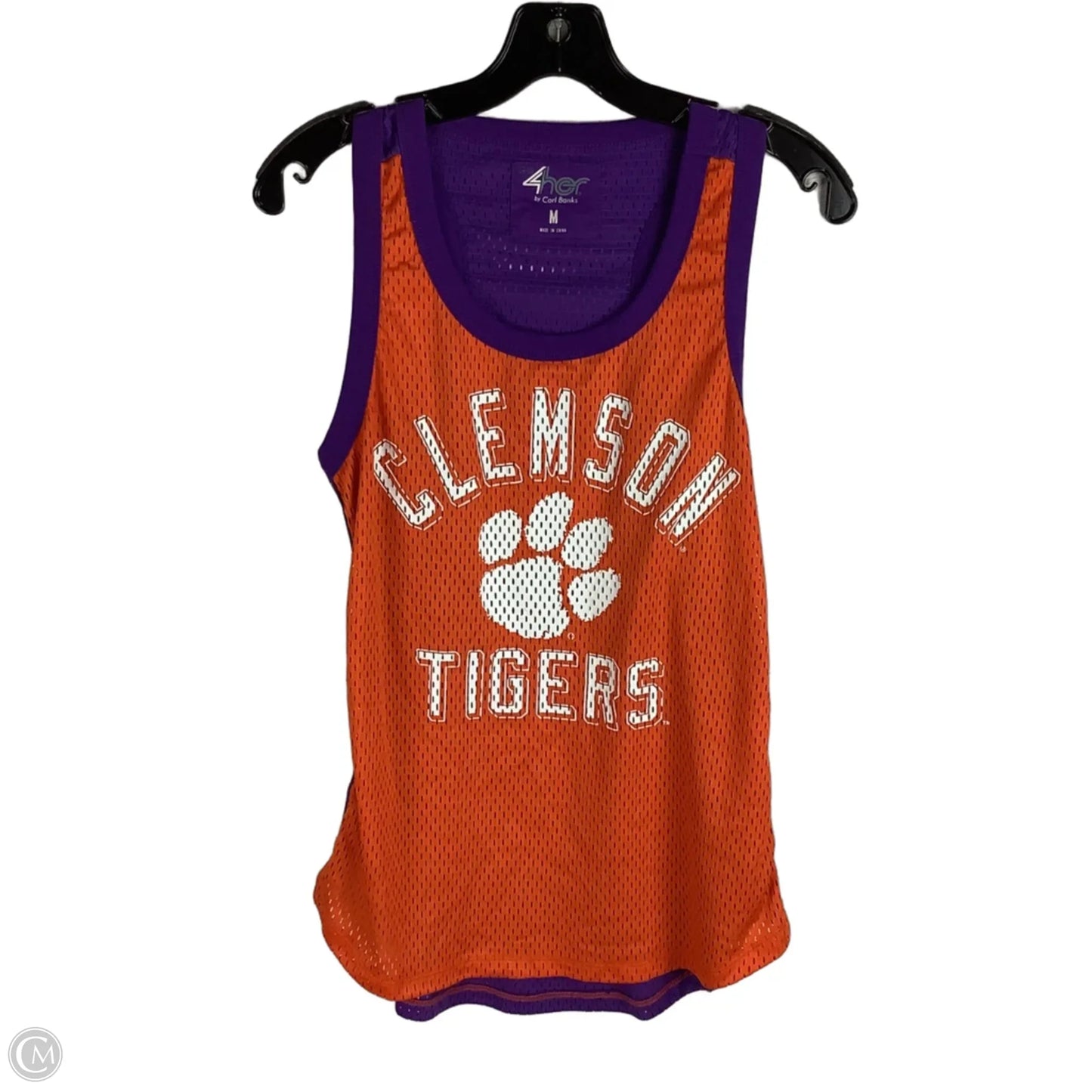 Athletic Tank Top By Clothes Mentor In Orange & Purple, Size: M