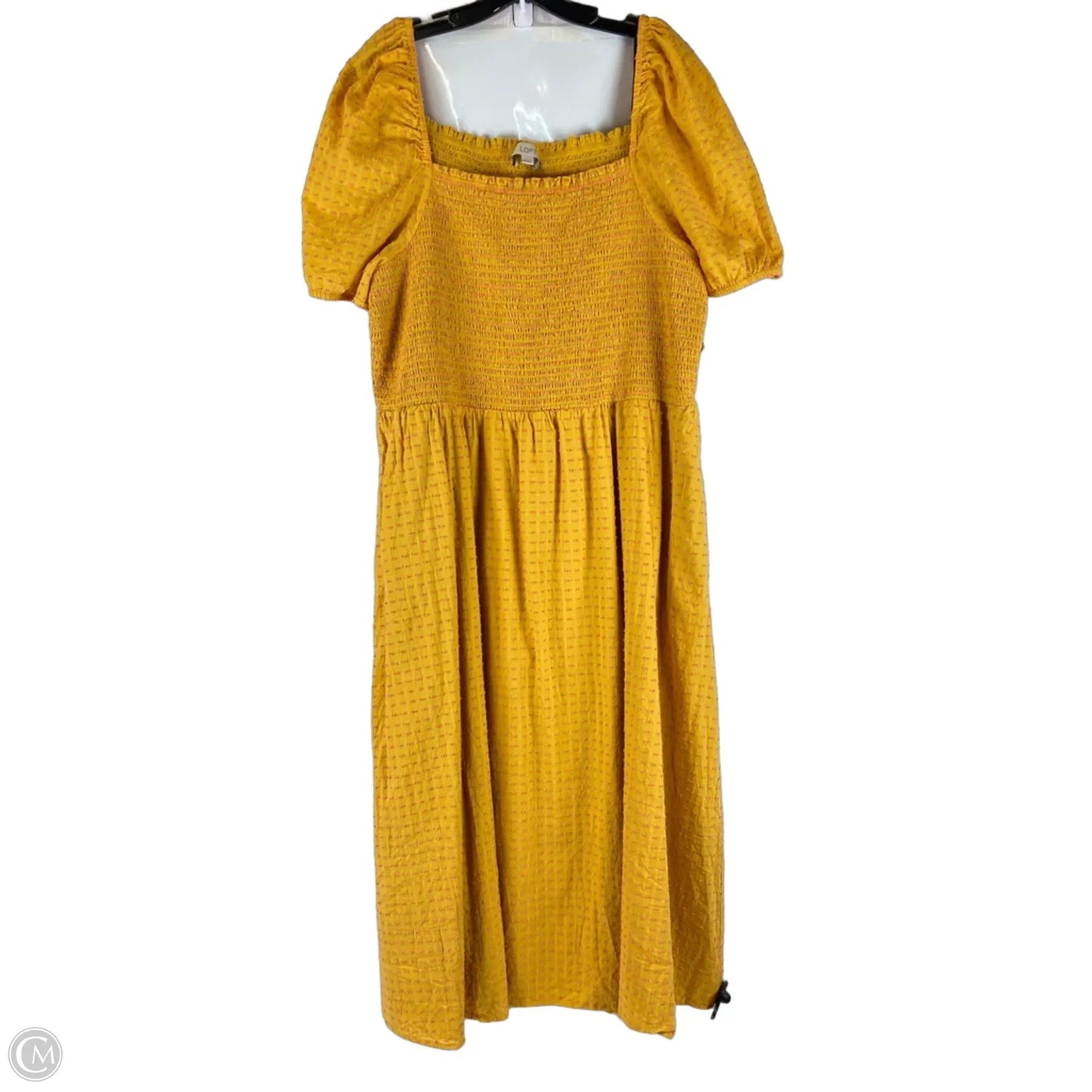 Dress Casual Midi By Loft In Yellow, Size: Xxl
