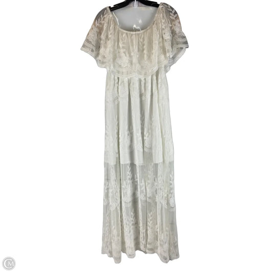 Dress Party Long By Clothes Mentor In White, Size: S