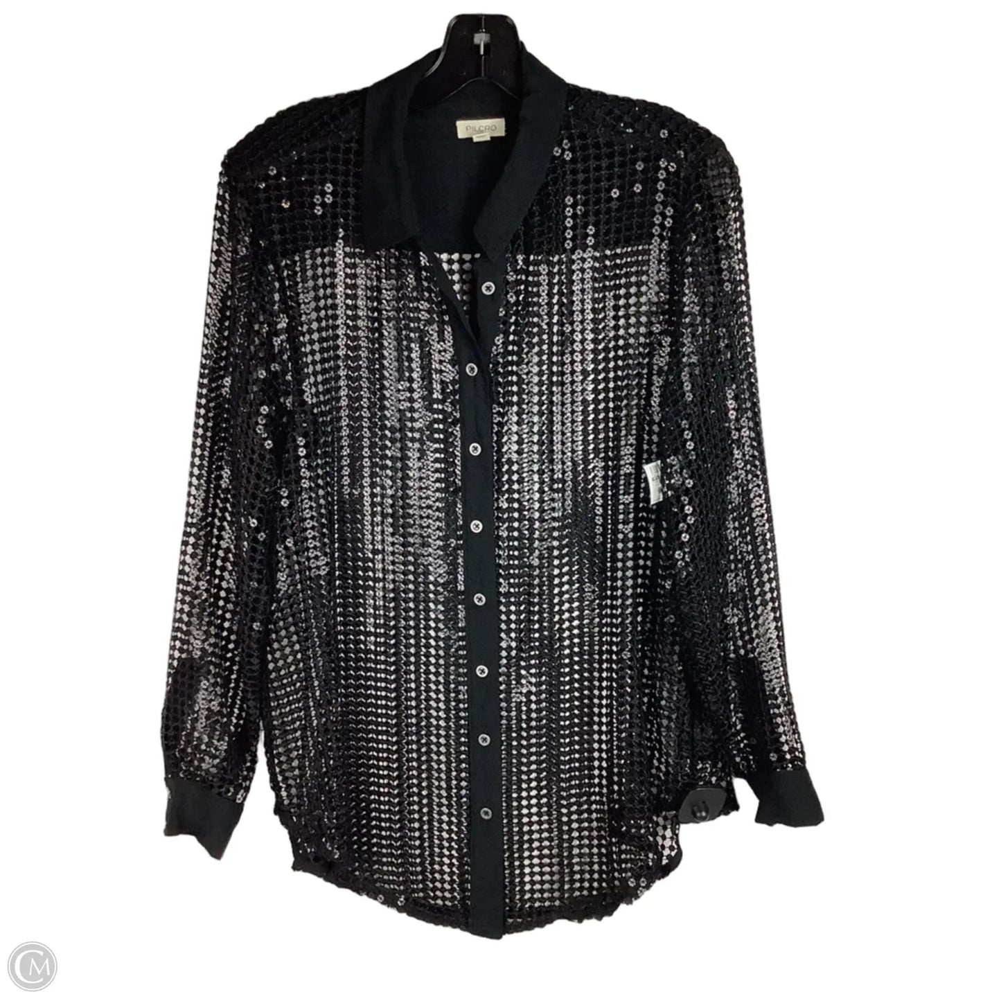 Top Long Sleeve By Pilcro In Black, Size: S