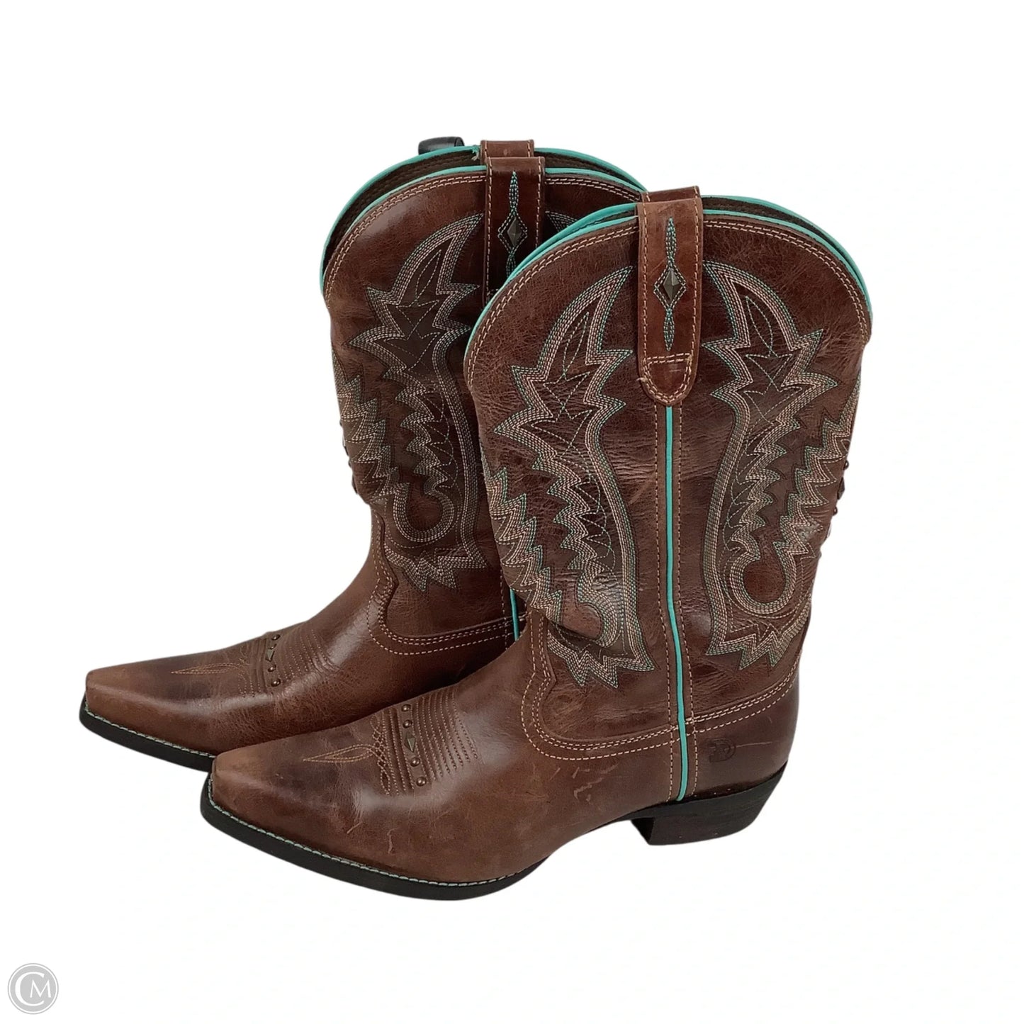 Boots Mid-calf Heels By Durango In Teal, Size: 10