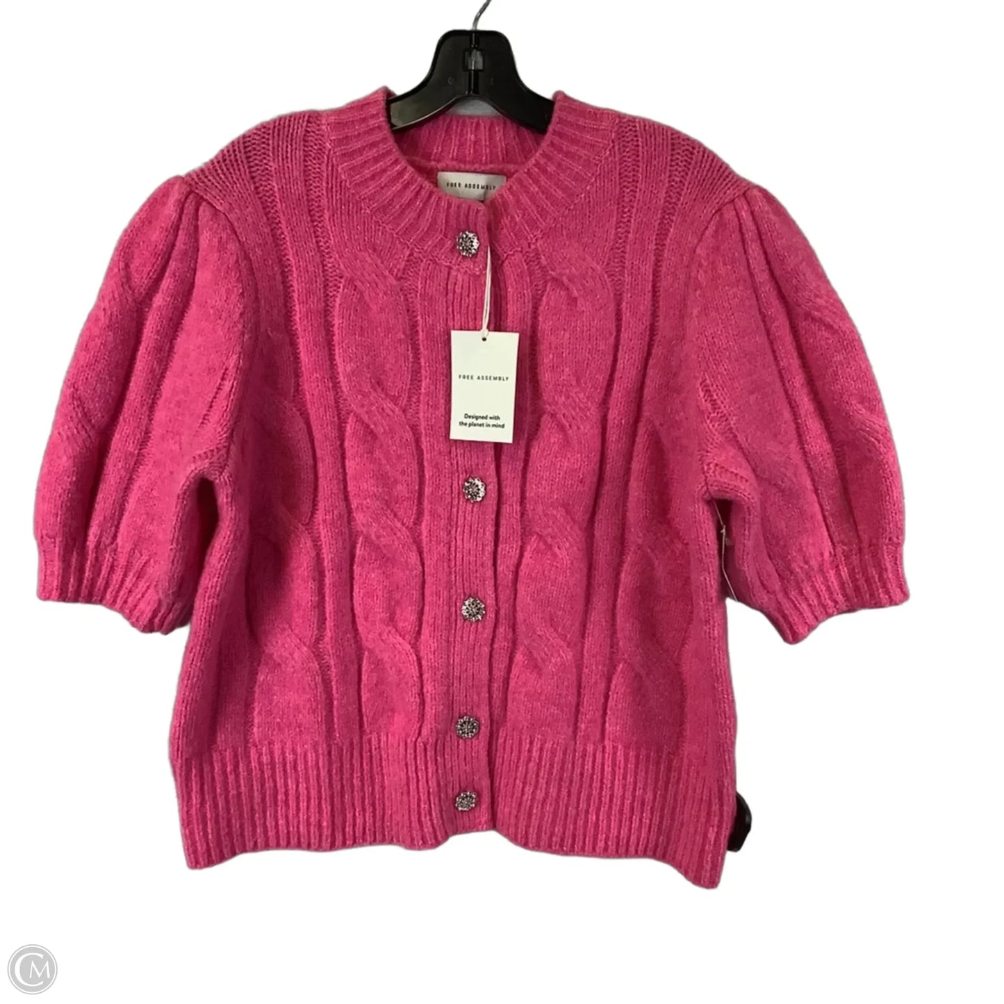 Sweater Cardigan By Free Assembly In Pink, Size: M