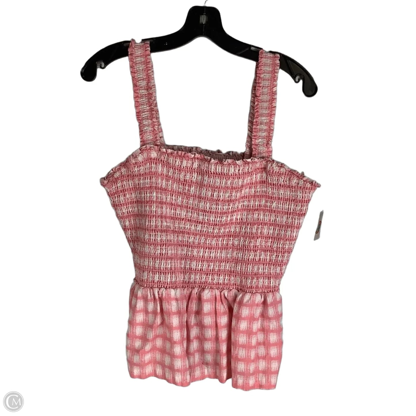 Top Sleeveless By Candace Cameron Bure In Pink & White, Size: L