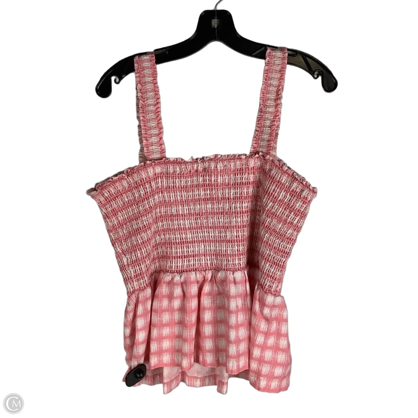 Top Sleeveless By Candace Cameron Bure In Pink & White, Size: L