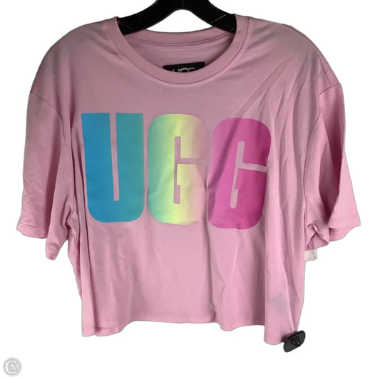 Top Short Sleeve Designer By Ugg In Pink, Size: M