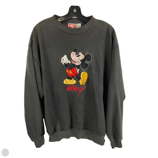 Sweatshirt Crewneck By Clothes Mentor In Grey, Size: L