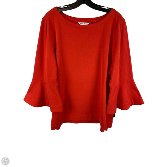 Top Long Sleeve By Tommy Bahama In Red, Size: Xl