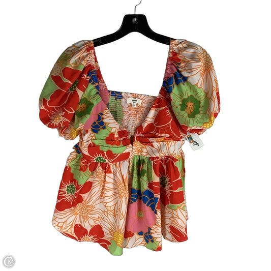 Top Short Sleeve By Entro In Multi-colored, Size: M