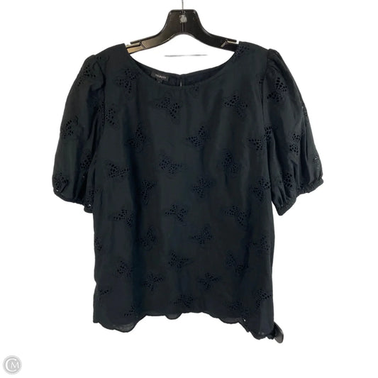 Top Short Sleeve By Talbots In Black, Size: Xl