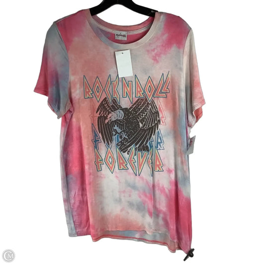 Top Short Sleeve By Clothes Mentor In Tie Dye Print, Size: M