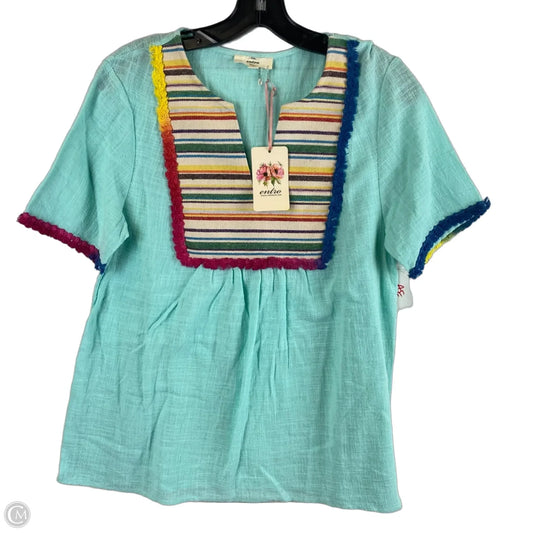 Top Short Sleeve By Entro In Blue, Size: S