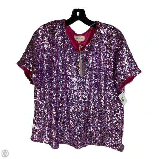 Top Short Sleeve By Melloday In Purple, Size: Xl
