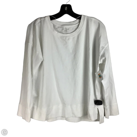 Top Long Sleeve By Eileen Fisher In White, Size: M