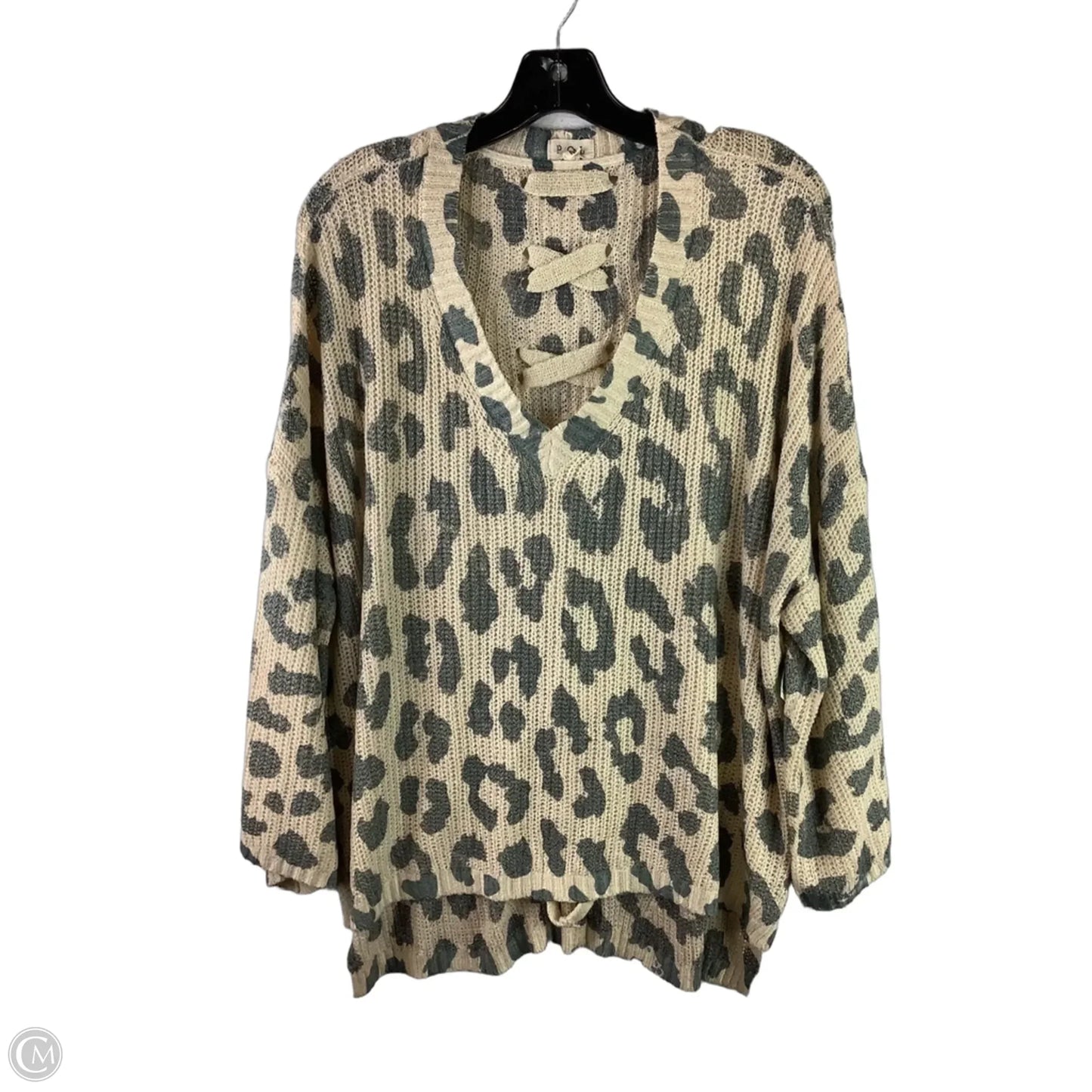 Top Long Sleeve By Pol In Animal Print, Size: M