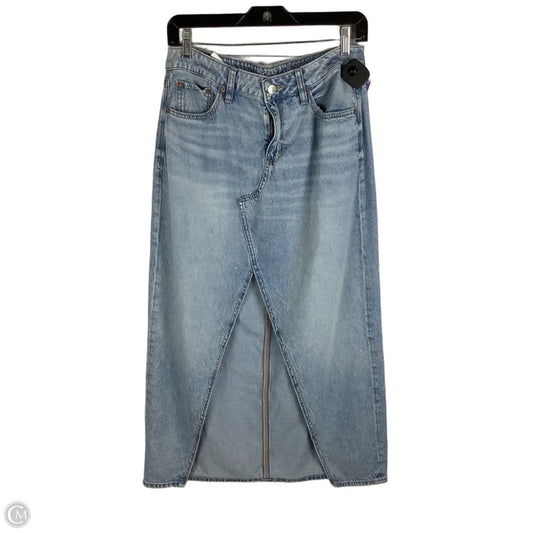 Skirt Maxi By American Eagle In Blue Denim, Size: 4