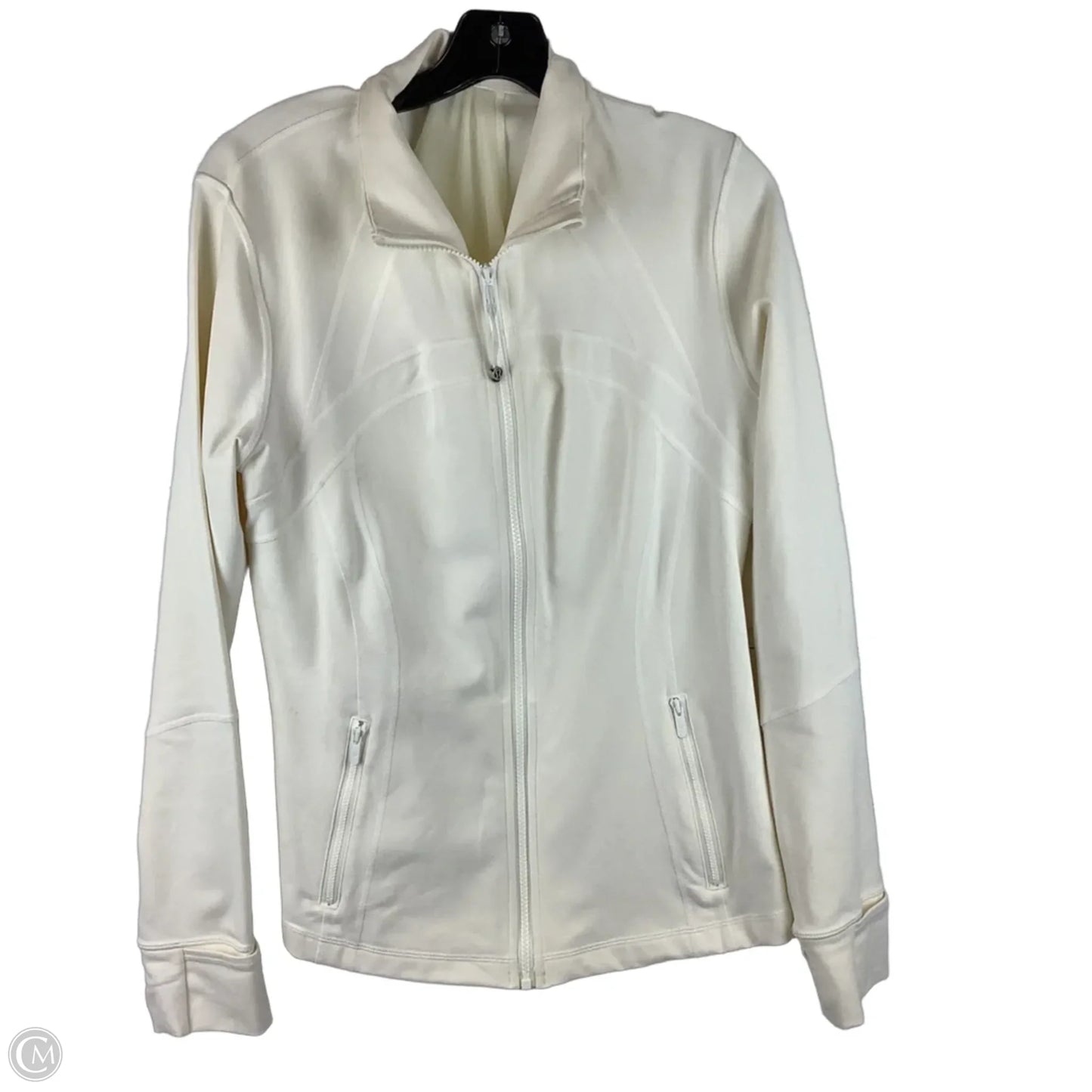 Athletic Jacket By Lululemon In Cream, Size: 14