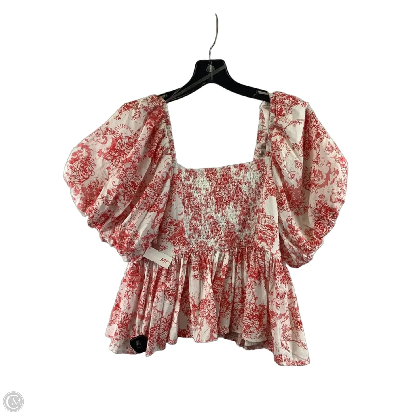 Top Short Sleeve By Entro In Red, Size: S