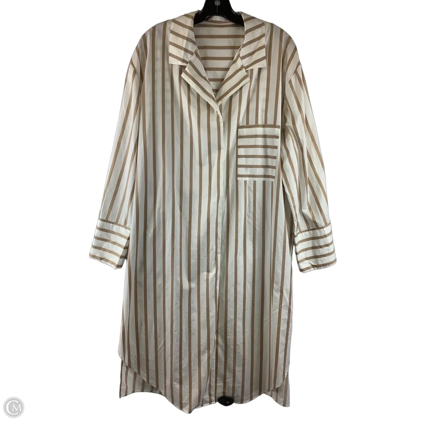 Dress Casual Maxi By Hugo Boss In Striped Pattern, Size: 8