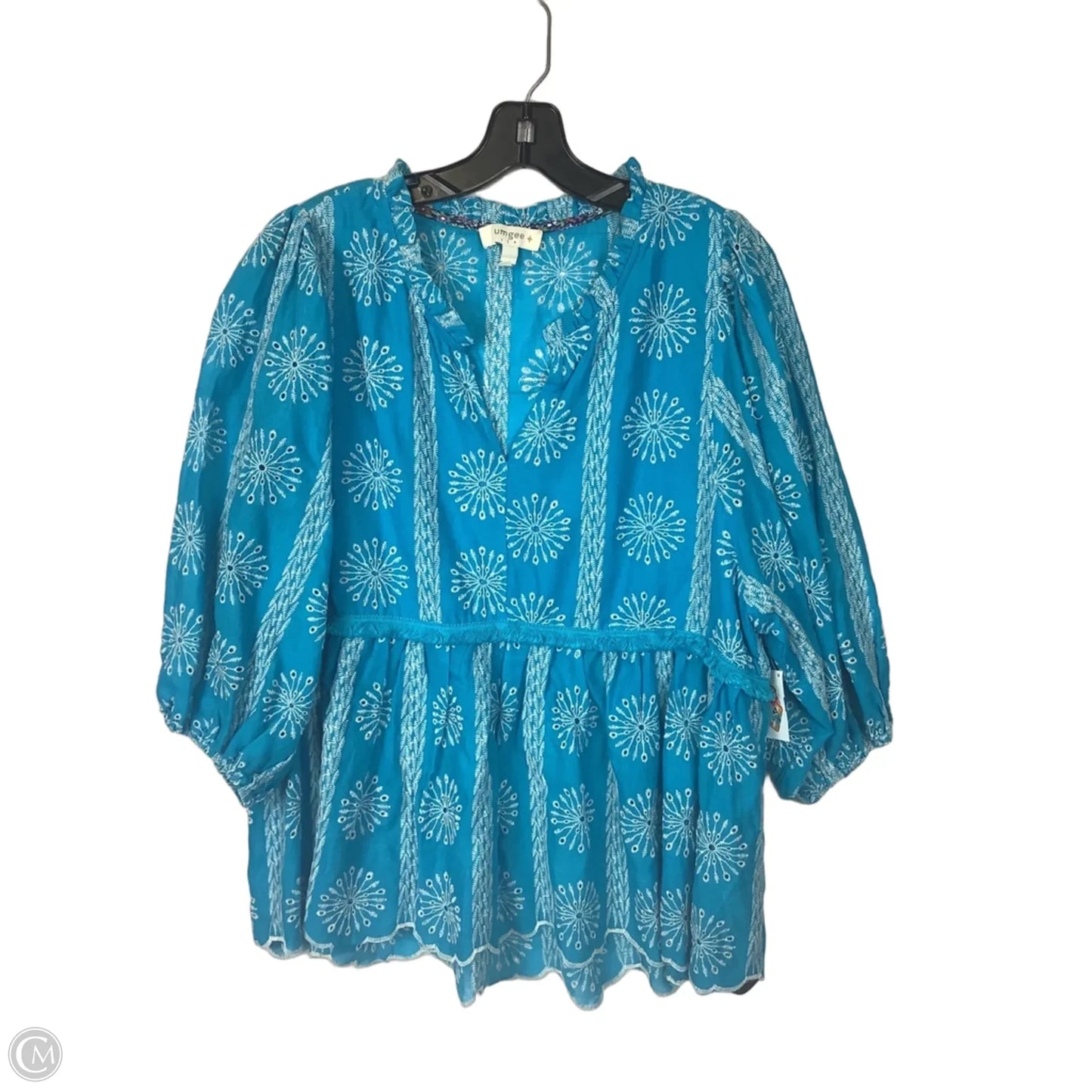 Top Short Sleeve By Umgee In Blue, Size: Xl