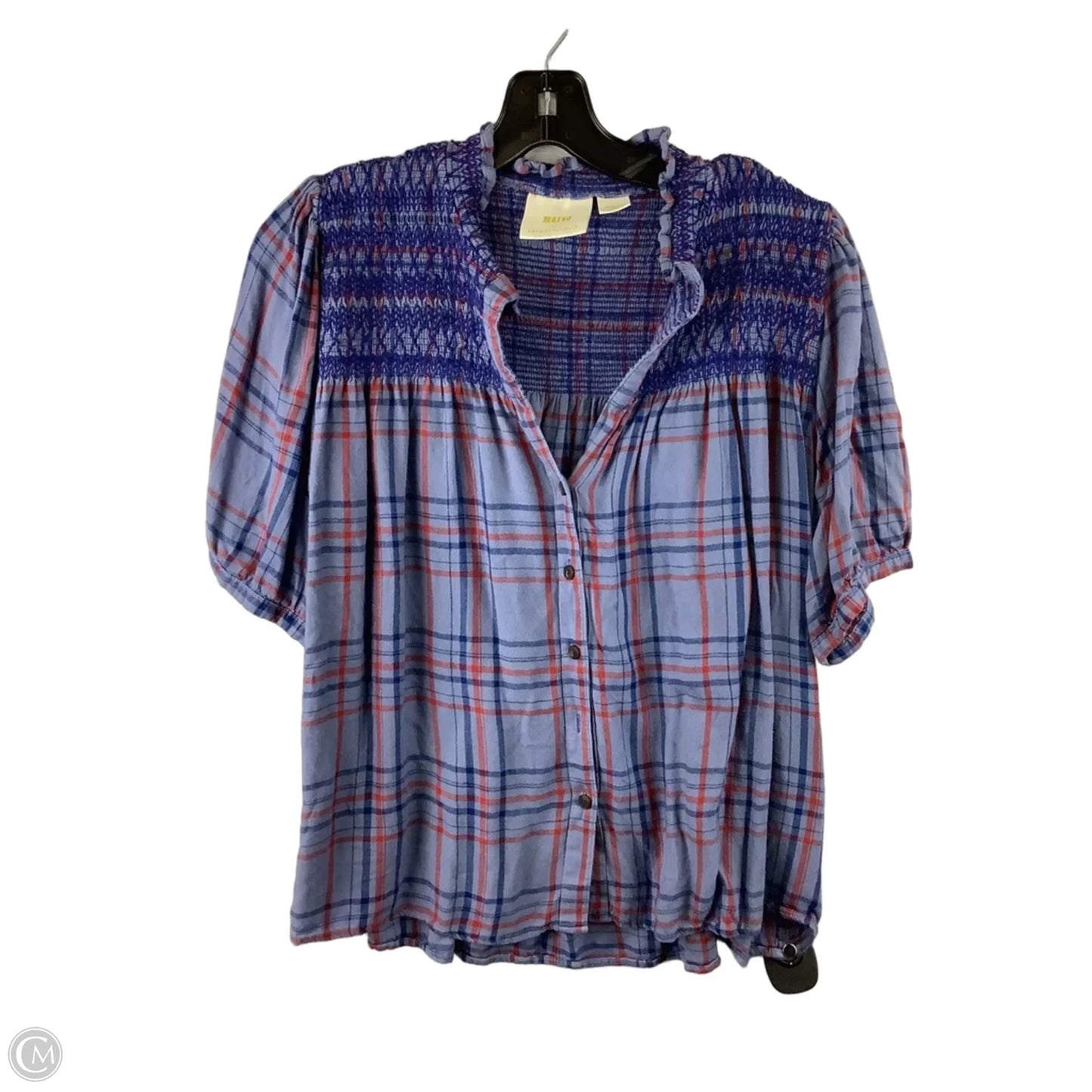 Top Short Sleeve By Maeve In Purple, Size: M