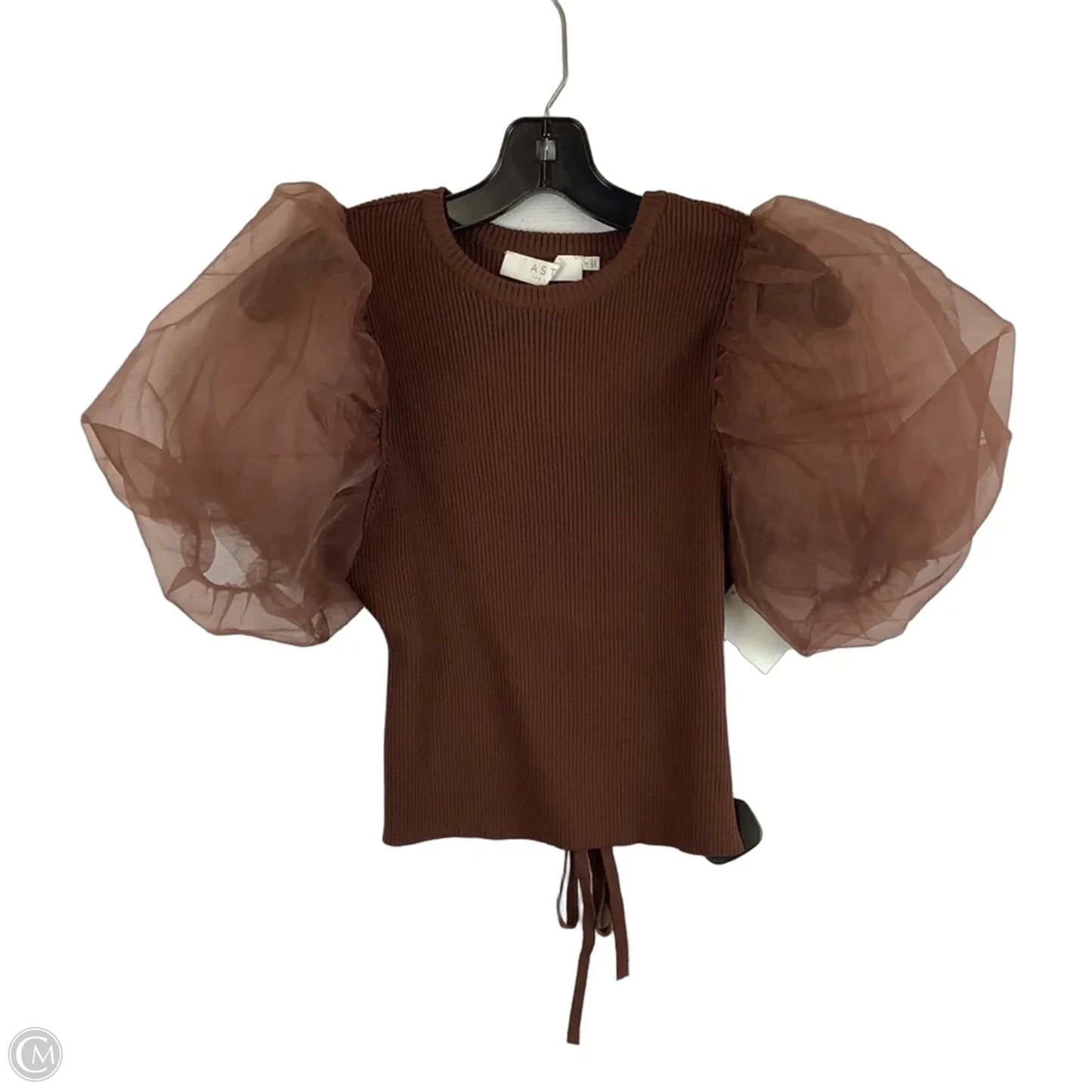 Top Short Sleeve By Astr The Label In Brown, Size: S