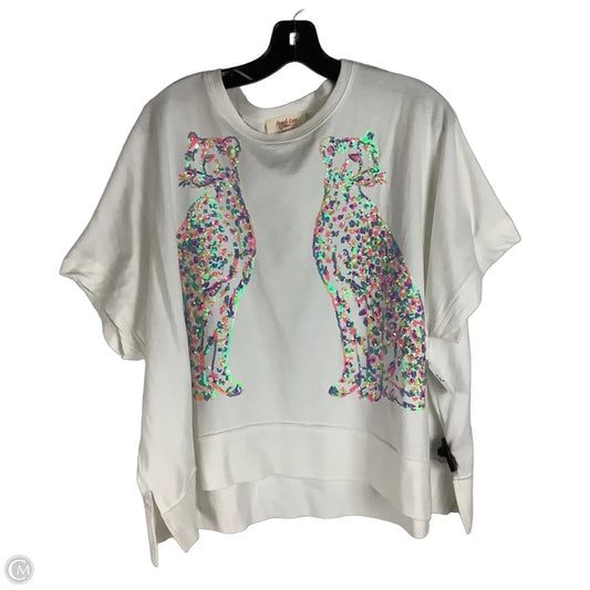 Top Short Sleeve By Peach Love Cream California In White, Size: S