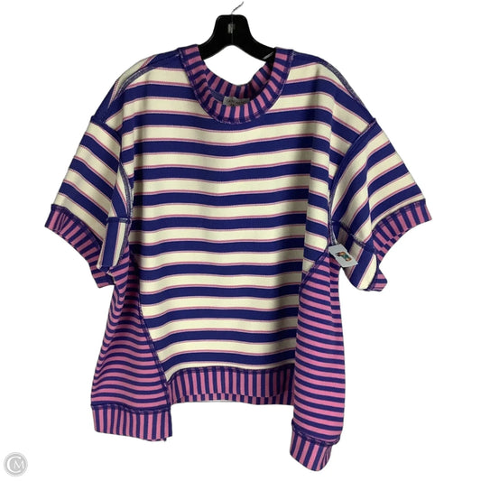 Top Short Sleeve By Fantastic Fawn In Pink & Purple, Size: S