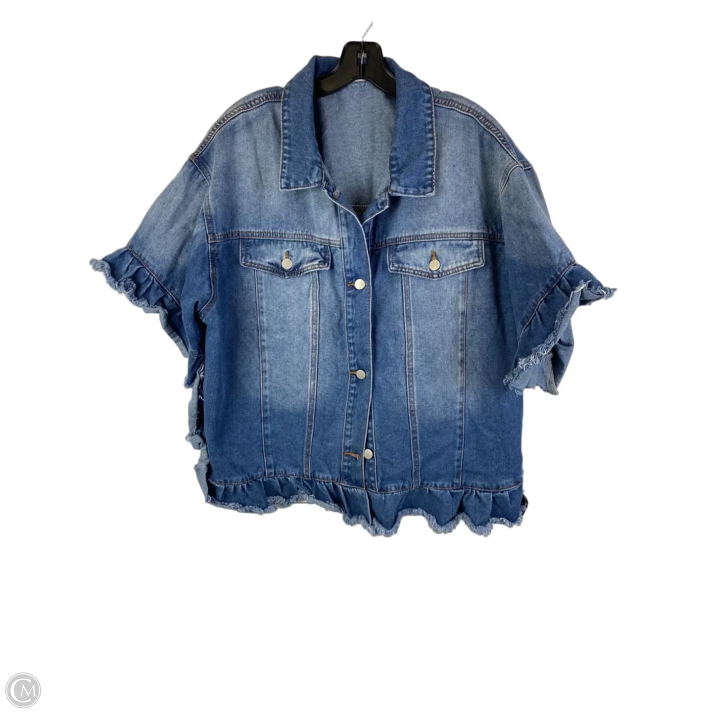 Jacket Denim By Clothes Mentor In Blue Denim, Size: 2x